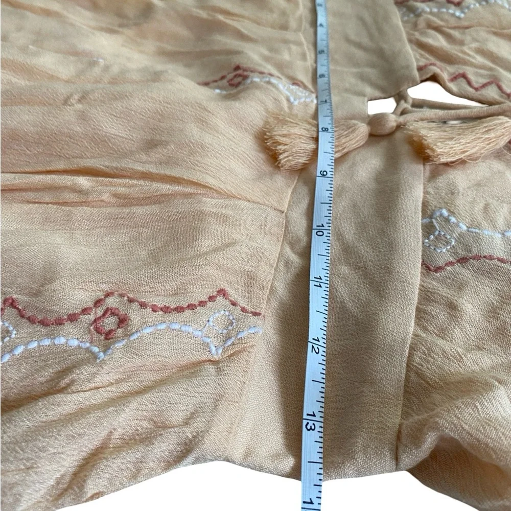 TOWNSEN Piper Beige‎ boho dress with embroidered Details size Small